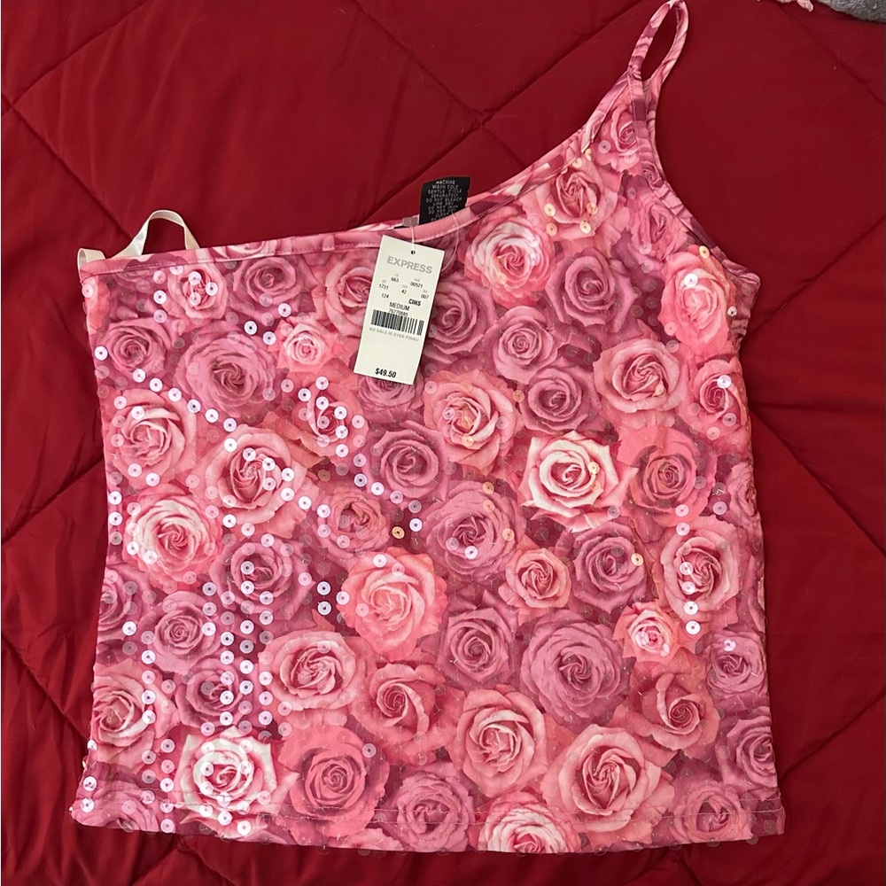 Express single shoulder dress top size M